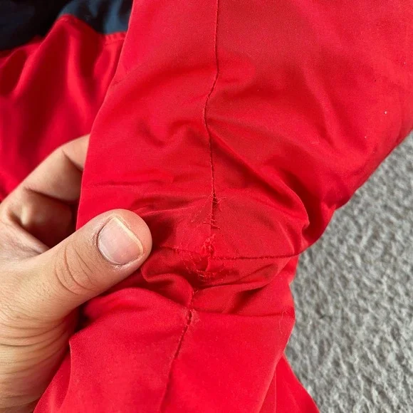 VTG The North Face Quallofil Jacket Puffer Ski Color Block Men L Fit M *Flaws - Picture 4 of 16